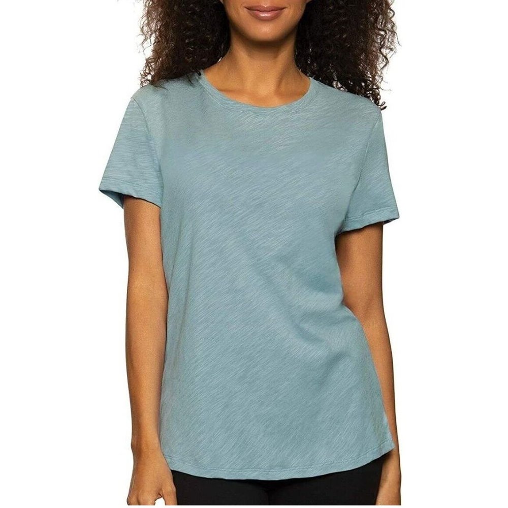 NWT Felina Women Everyday Short Sleeve Crew Neck T Shirt Green Sz 2XL $35 9HL219